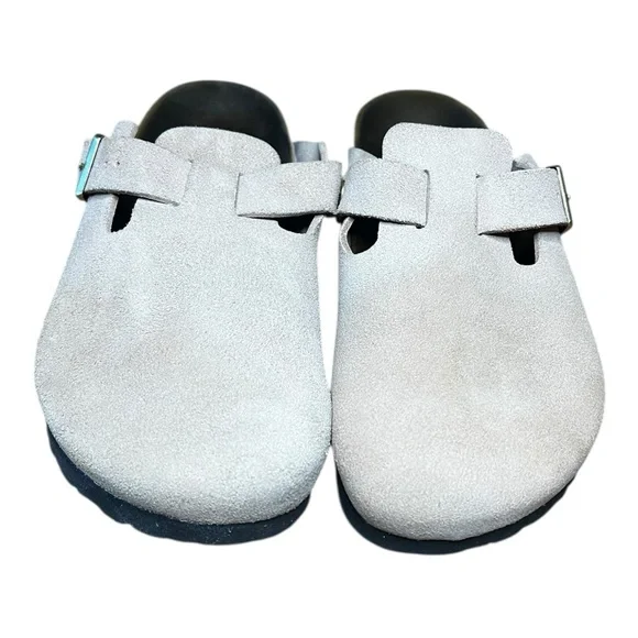 Birkenstock Boston Suede Clogs Very Pale Pink EU 42 Men’s 9–9.5 Women’s 11.5 12 - Picture 7 of 11